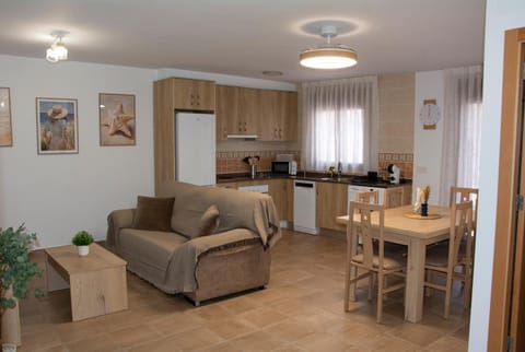 Kitchen or kitchenette, Living room, Dining area