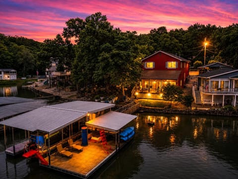 Patio, Lake view, Sunset