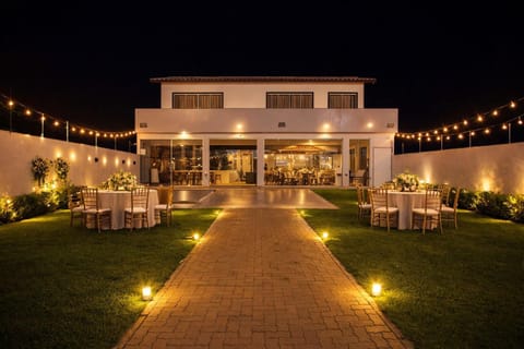 Property building, Night, Garden view