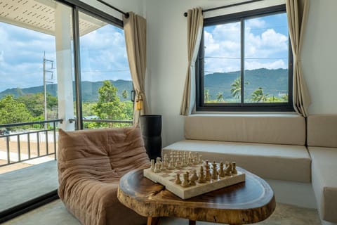 Natural landscape, Balcony/Terrace, Living room, Mountain view
