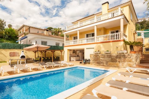 Property building, Living room, Swimming pool