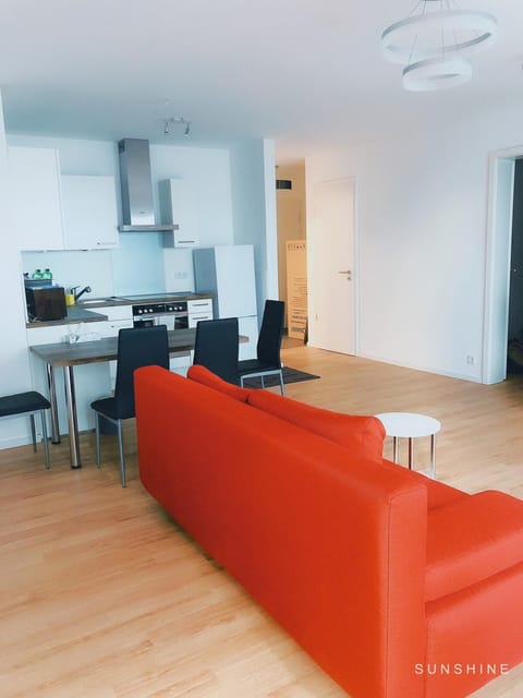 Living room, kitchen
