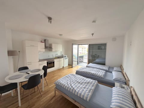 Kitchen or kitchenette, Living room, Dining area