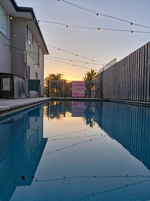 Pool view, Swimming pool, Sunset