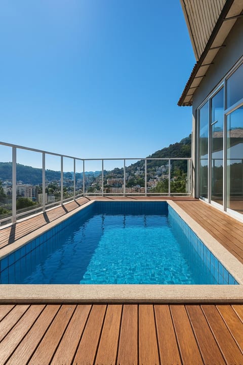 Day, Natural landscape, Sauna, Mountain view, Pool view, Swimming pool