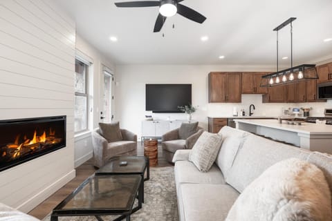 TV and multimedia, Living room, fireplace, furniture, kitchen