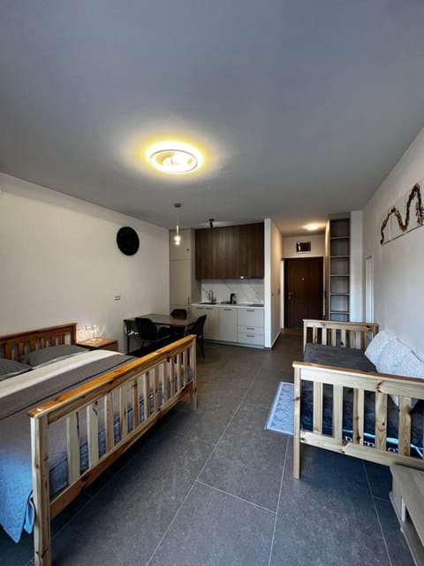 Bed, Kitchen or kitchenette, Photo of the whole room, Dining area