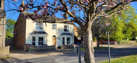 Property building, Spring, Quiet street view, Parking