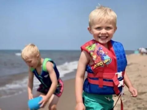 Day, Beach, children