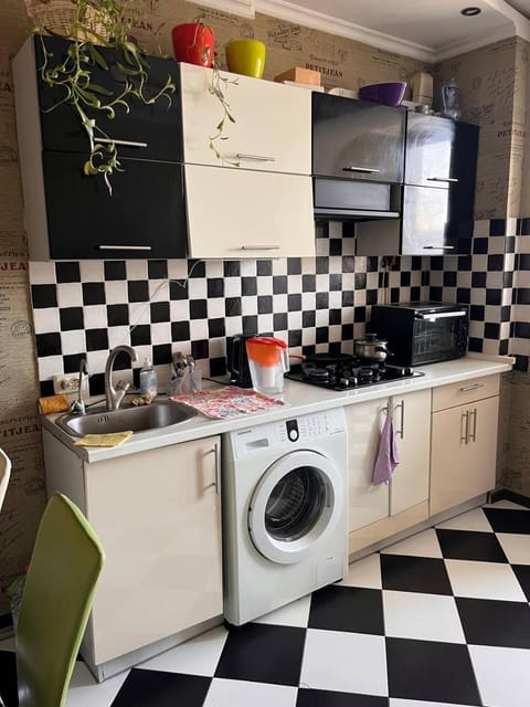 Kitchen or kitchenette, oven, pet friendly, stove, washing machine