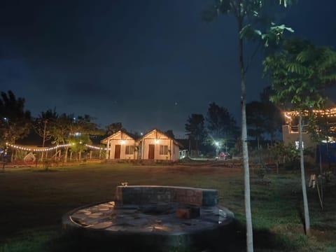 Property building, Night, Natural landscape, Garden, Garden view