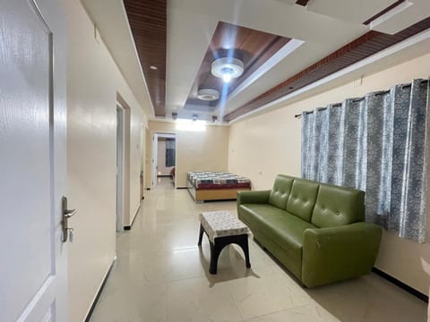 Bed, Living room, Seating area