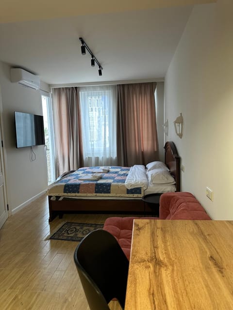 Bed, TV and multimedia, Photo of the whole room, air conditioner