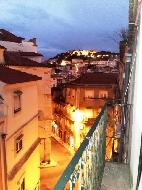 Winter, City view, Sunset