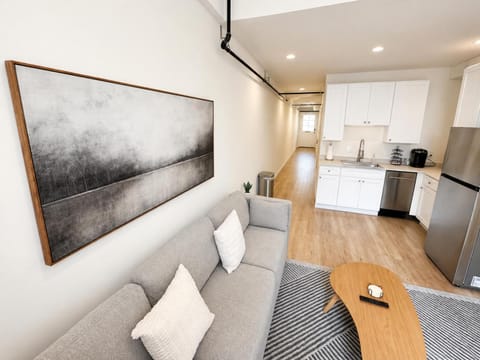 Kitchen or kitchenette, Living room, Seating area