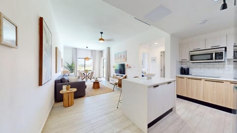 Kitchen or kitchenette, Living room, Dining area