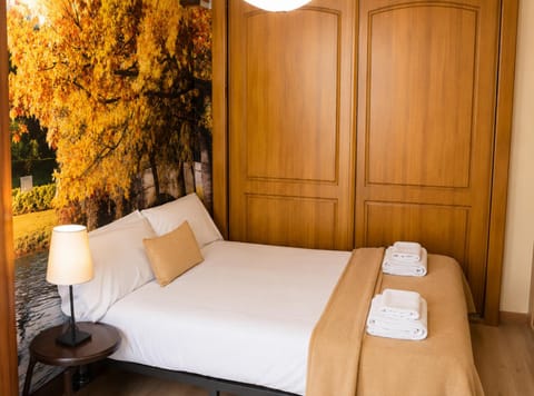 Bed, Photo of the whole room, Bedroom, towels, wardrobe