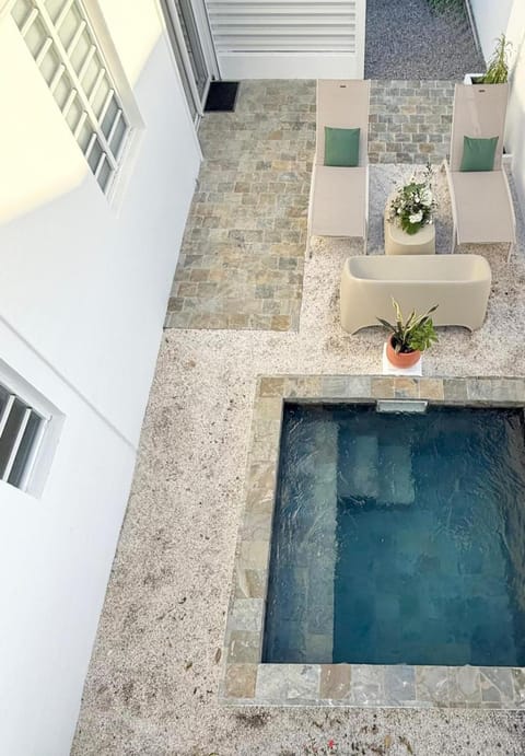 Pool view, sunbed