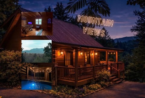 Property building, Night, Natural landscape, Mountain view