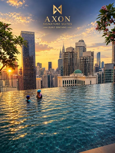 Property building, Nearby landmark, Day, People, Natural landscape, City view, Pool view, Swimming pool