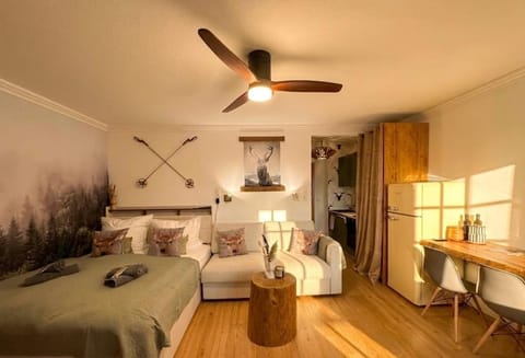 Bed, Living room, Photo of the whole room, Seating area, Bedroom, washing machine