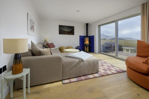 Natural landscape, Living room, Seating area, Mountain view