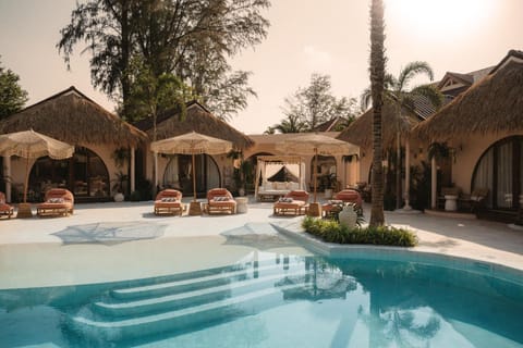 Patio, Day, Natural landscape, Garden, Pool view, Swimming pool, sunbed