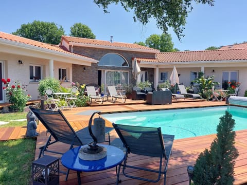 Property building, Living room, Swimming pool