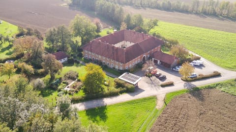 Property building, Spring, Bird's eye view, Garden