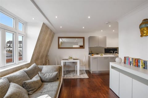 Kitchen or kitchenette, Living room, oven