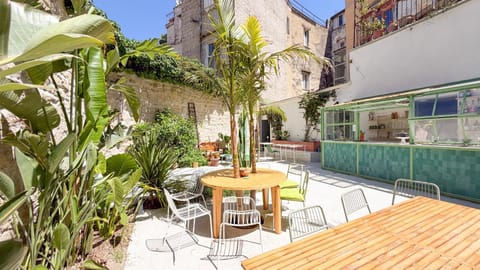 Patio, Balcony/Terrace, Inner courtyard view