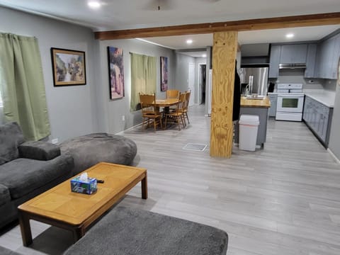 Kitchen or kitchenette, Living room, Seating area, Dining area, oven, stove