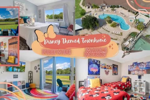Communal lounge/ TV room, Bedroom, Text overlay, Swimming pool