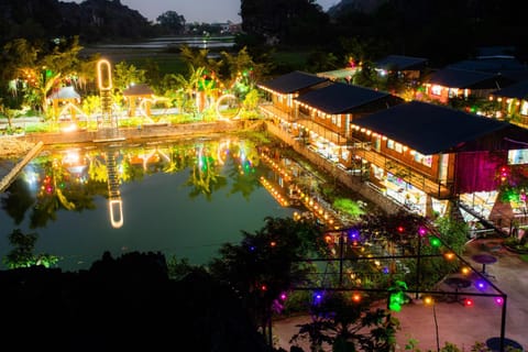 Night, Natural landscape, Pool view, Swimming pool