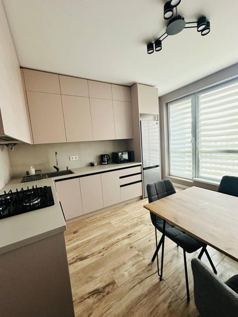 Kitchen or kitchenette, Dining area, stove