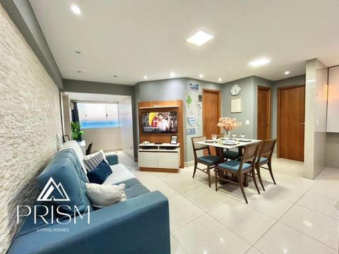TV and multimedia, View (from property/room), Kitchen or kitchenette, Living room, Seating area, Dining area, Sea view
