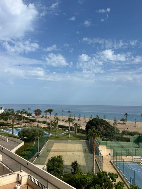 Natural landscape, Tennis court, Sea view