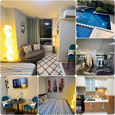 Communal lounge/ TV room, Bed, TV and multimedia, Kitchen or kitchenette, Living room, Photo of the whole room, Seating area, Dining area, Evening entertainment, Bedroom, Pool view, Swimming pool