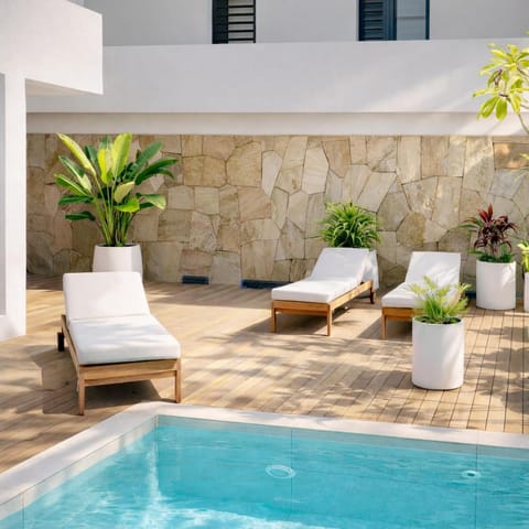 Pool view, Swimming pool, sunbed