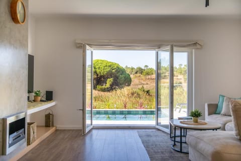 Living room, Pool view, Swimming pool