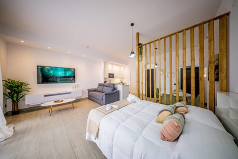 Bed, TV and multimedia, Photo of the whole room, Bedroom