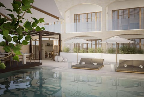 Restaurant/places to eat, Garden, Balcony/Terrace, Lounge or bar, Dining area, Swimming pool