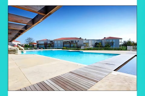 Property building, Living room, Swimming pool