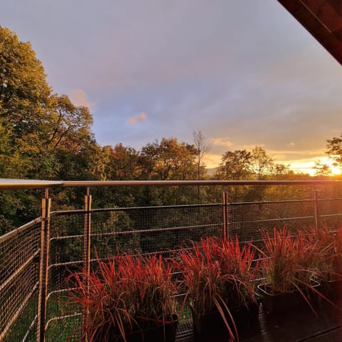 Natural landscape, View (from property/room), Balcony/Terrace, Sunset