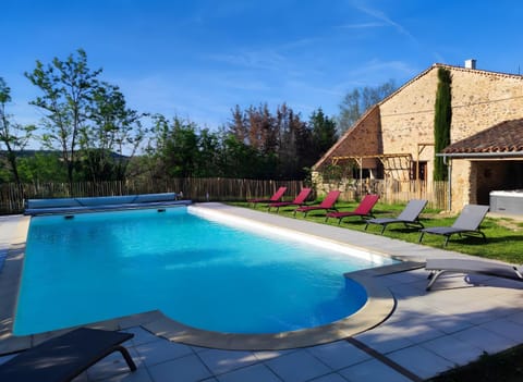 Property building, Living room, Swimming pool