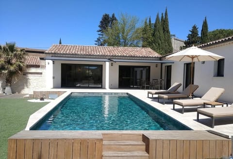 Patio, Day, Garden, Garden view, Pool view, Swimming pool, sunbed