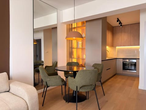 Kitchen or kitchenette, Living room, Dining area