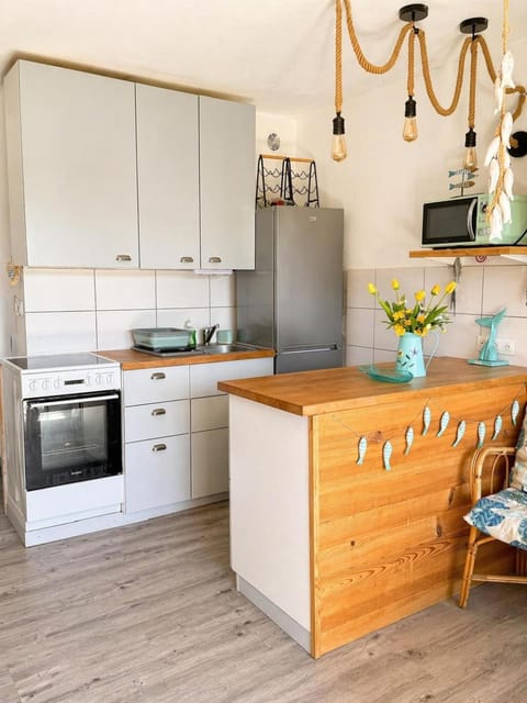 Kitchen or kitchenette, oven, stove, toaster