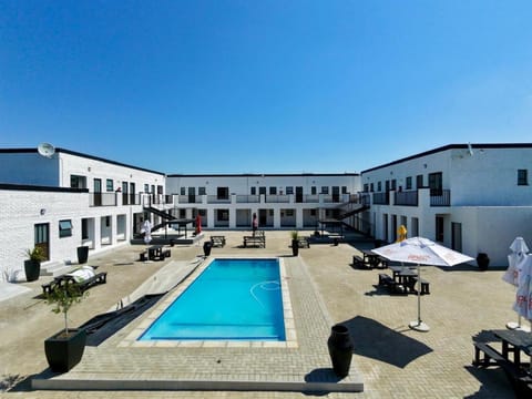Property building, Pool view, Swimming pool
