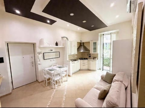Kitchen or kitchenette, Living room, Dining area, dishwasher, microwave, oven